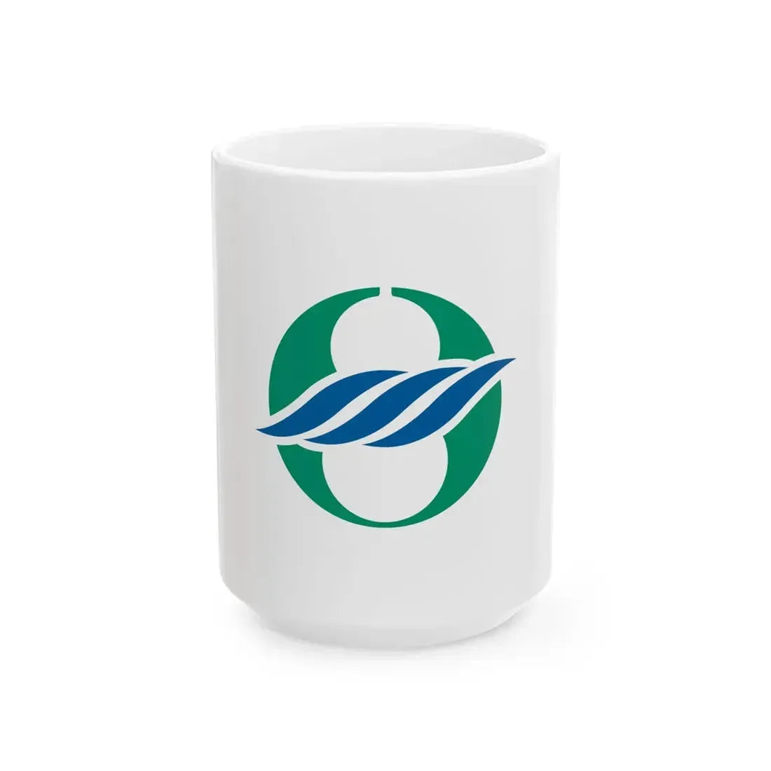 Flag of Nagahama Shiga (Japan) White Coffee Mug 15oz - Go Mug Yourself