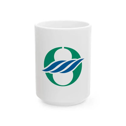 Flag of Nagahama Shiga (Japan) White Coffee Mug 15oz - Go Mug Yourself