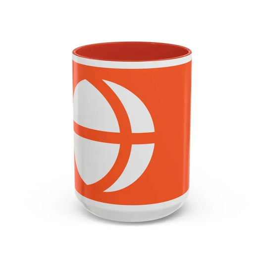 Flag of Nagano Prefecture Japan - Accent Coffee Mug 15oz Red - Go Mug Yourself