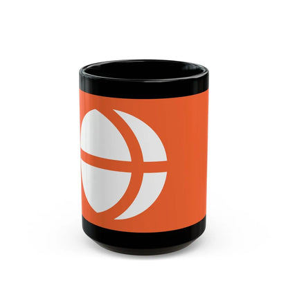 Flag of Nagano Prefecture Japan - Black Coffee Mug-15oz-Go Mug Yourself