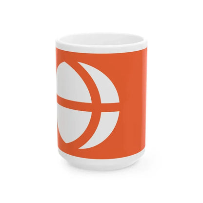 Flag of Nagano Prefecture (Japan) White Coffee Mug 15oz - Go Mug Yourself