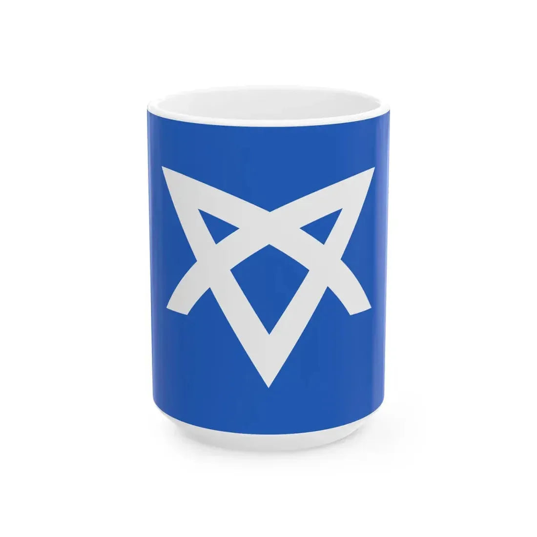 Flag of Nagao Kagawa 1958-2002 (Japan) White Coffee Mug 15oz - Go Mug Yourself