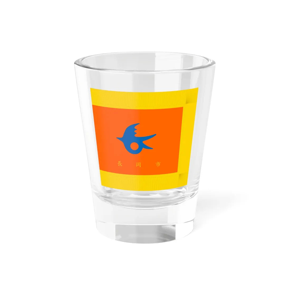 Flag of Nagaoka Niigata fringed (Japan) Shot Glass 1.5oz 1.5oz - Go Mug Yourself