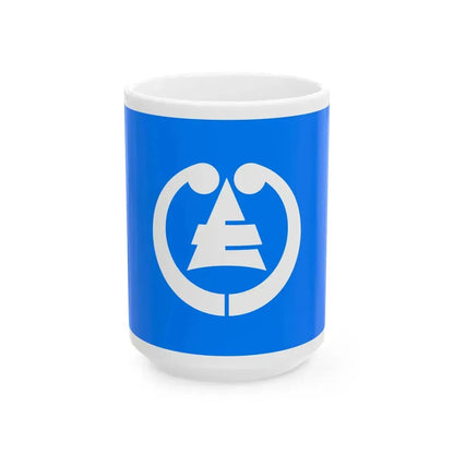 Flag of Nagato Yamaguchi 1954-2005 (Japan) White Coffee Mug 15oz - Go Mug Yourself