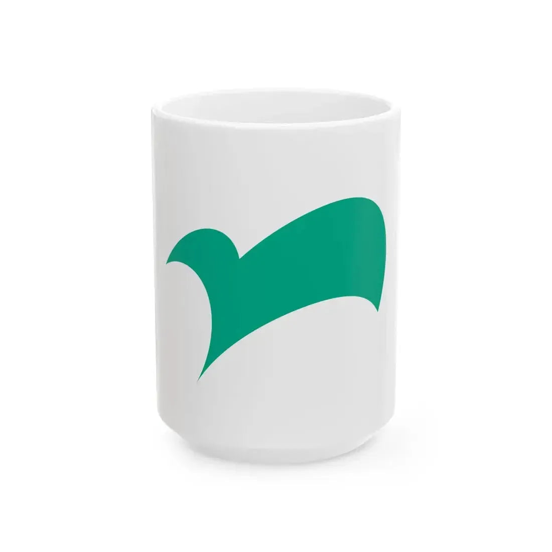 Flag of Nagato Yamaguchi green (Japan) White Coffee Mug 15oz - Go Mug Yourself