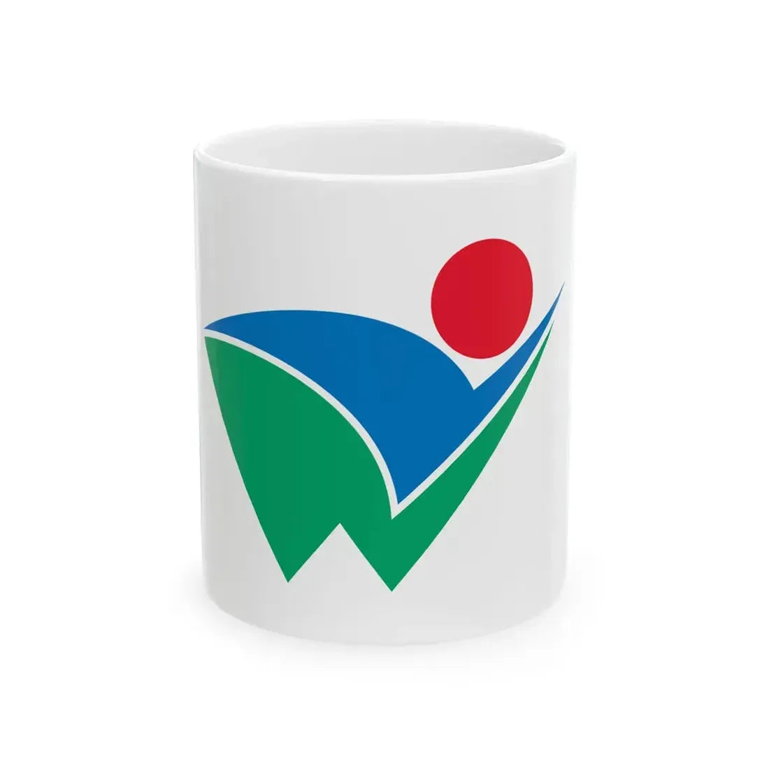 Flag of Nagawa Nagano (Japan) White Coffee Mug 11oz - Go Mug Yourself
