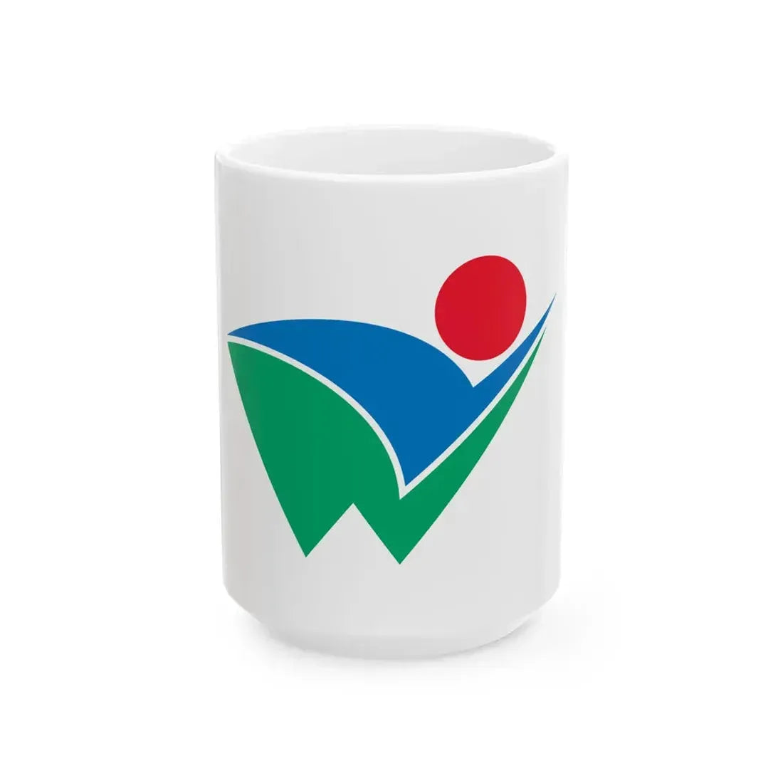 Flag of Nagawa Nagano (Japan) White Coffee Mug 15oz - Go Mug Yourself