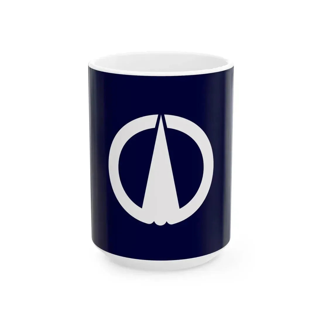 Flag of Nagi Okayama (Japan) White Coffee Mug 15oz - Go Mug Yourself