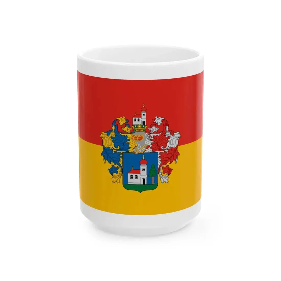 Flag of Nagyatad (Hungary) White Coffee Mug 15oz - Go Mug Yourself