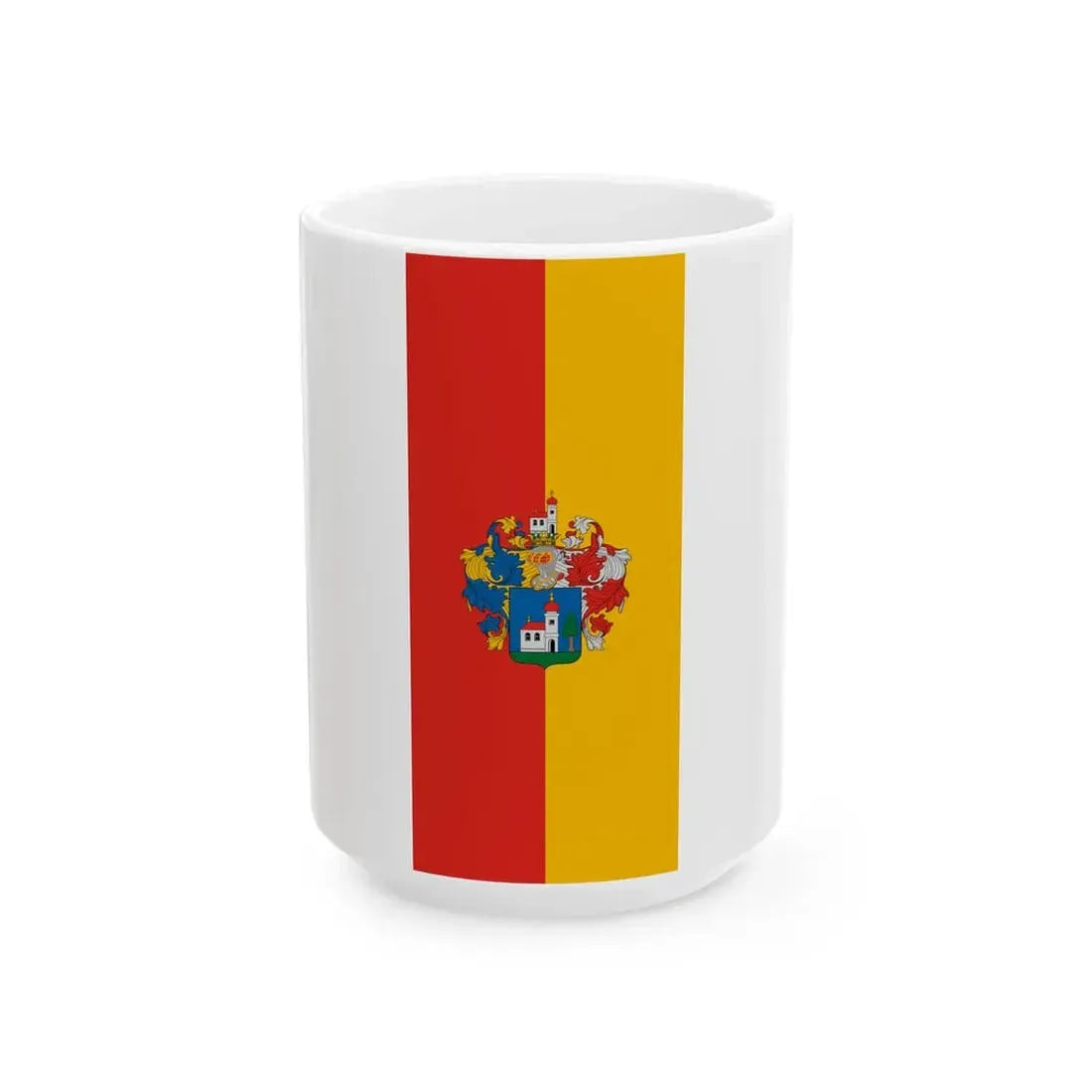 Flag of Nagyatad vertical (Hungary) White Coffee Mug 15oz - Go Mug Yourself