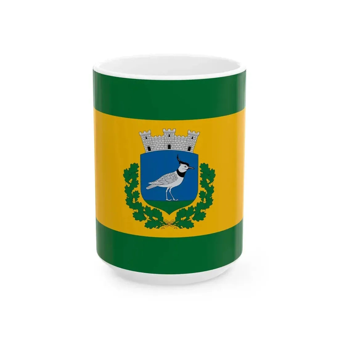 Flag of Nagybajom (Hungary) White Coffee Mug 15oz - Go Mug Yourself