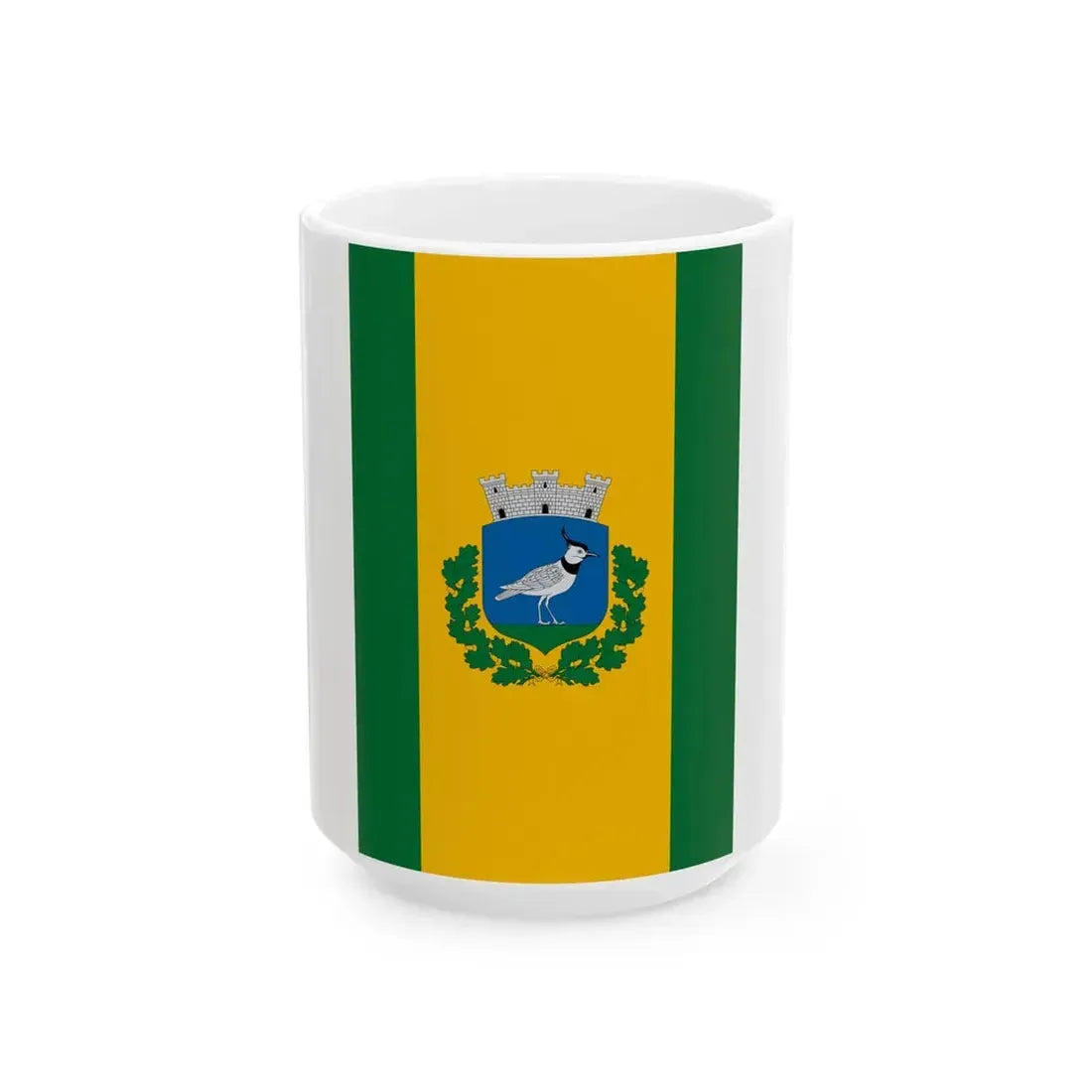 Flag of Nagybajom vertical (Hungary) White Coffee Mug 15oz - Go Mug Yourself