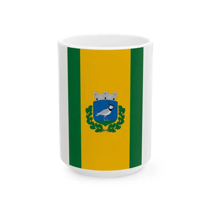Flag of Nagybajom vertical (Hungary) White Coffee Mug 15oz - Go Mug Yourself