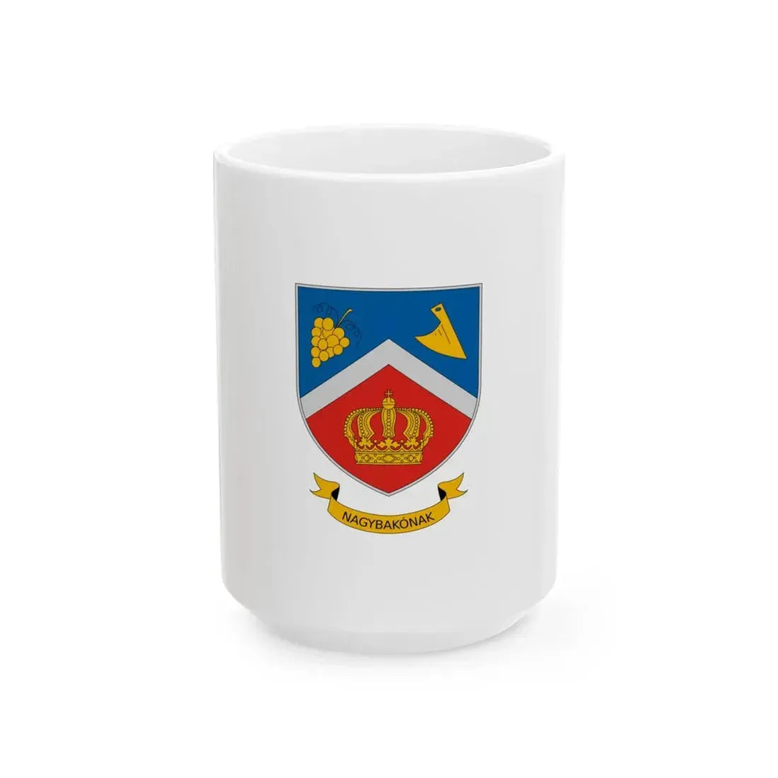 Flag of Nagybakonak (Hungary) White Coffee Mug 15oz - Go Mug Yourself