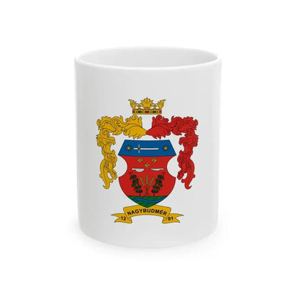Flag of Nagybudmer (Hungary) White Coffee Mug 11oz - Go Mug Yourself