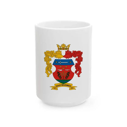 Flag of Nagybudmer (Hungary) White Coffee Mug 15oz - Go Mug Yourself