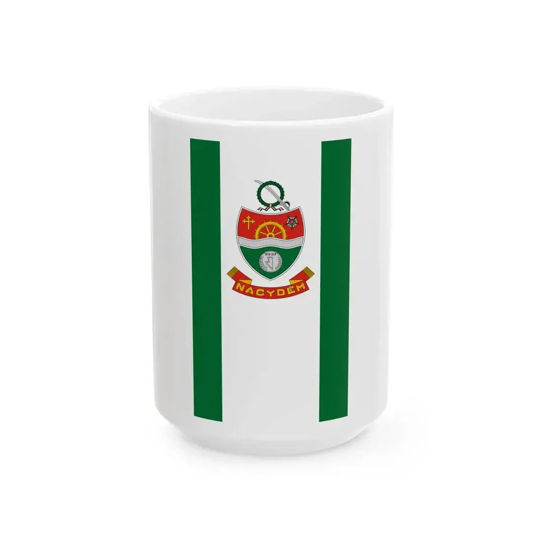 Flag of Nagydem (Hungary) White Coffee Mug 15oz - Go Mug Yourself