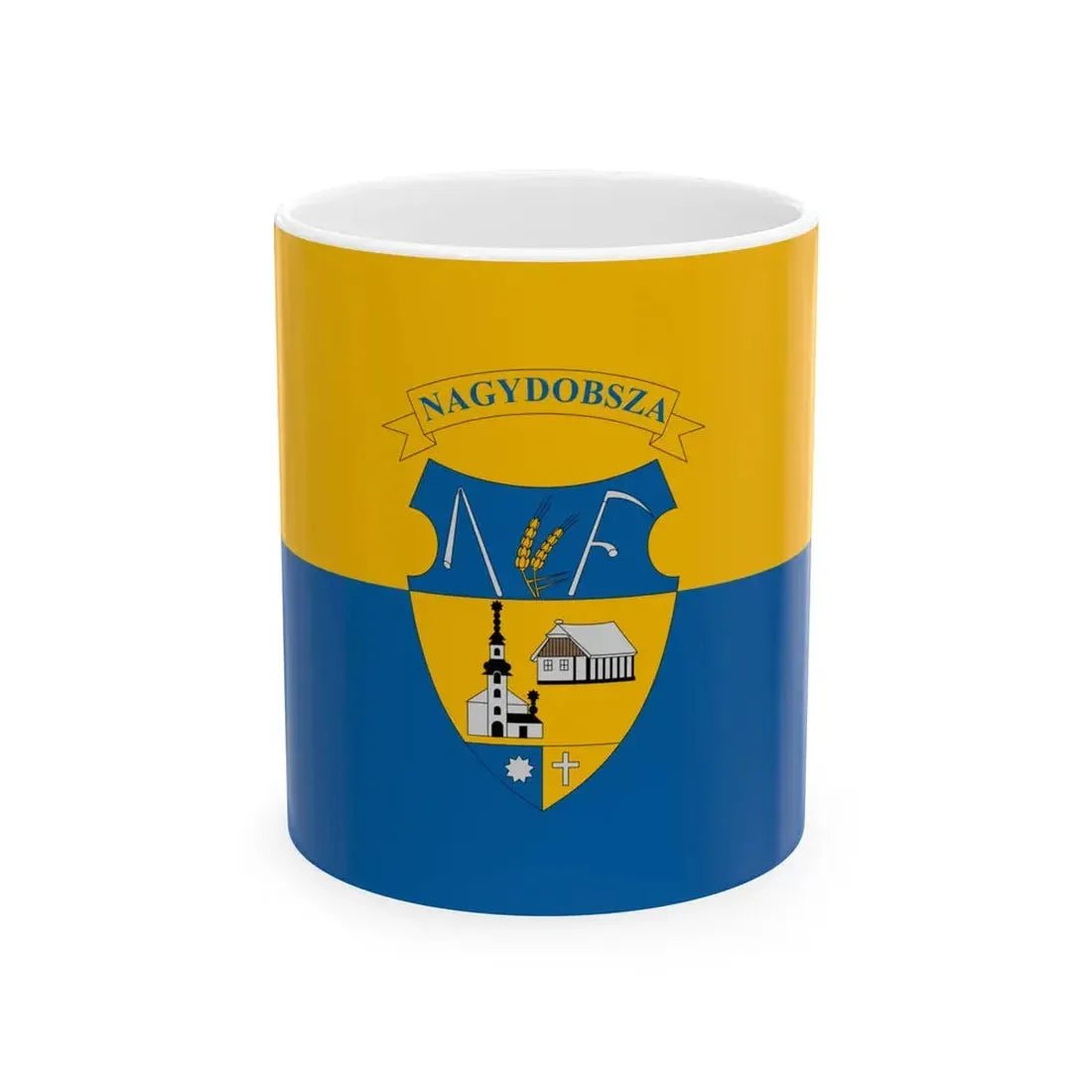 Flag of Nagydobsza (Hungary) White Coffee Mug 11oz - Go Mug Yourself