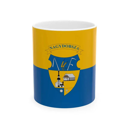 Flag of Nagydobsza (Hungary) White Coffee Mug 11oz - Go Mug Yourself