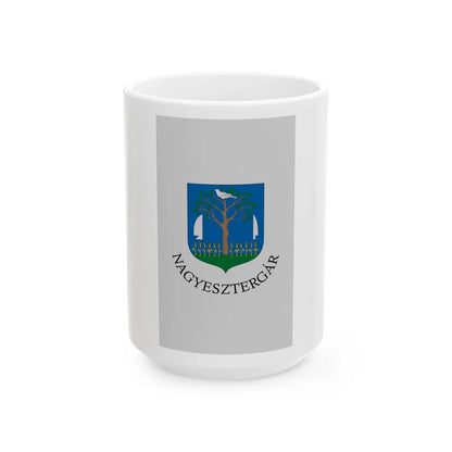 Flag of Nagyesztergar (Hungary) White Coffee Mug 15oz - Go Mug Yourself