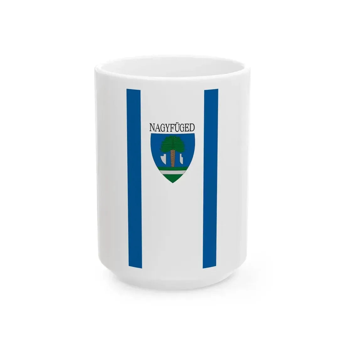 Flag of Nagyfuged vertical (Hungary) White Coffee Mug 15oz - Go Mug Yourself