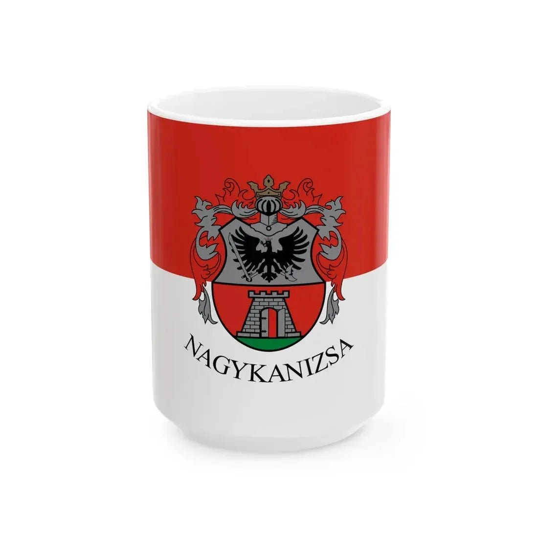 Flag of Nagykanizsa (Hungary) White Coffee Mug 15oz - Go Mug Yourself