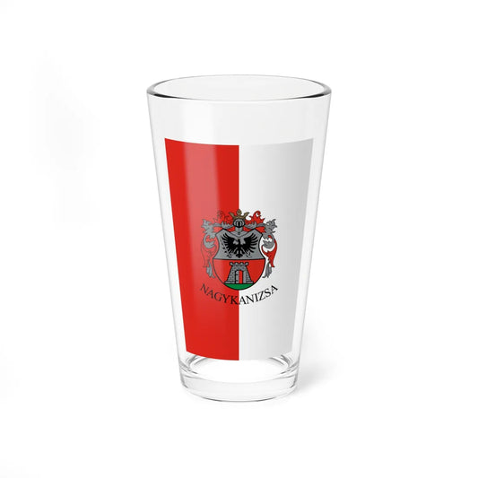 Flag of Nagykanizsa vertical (Hungary) Pint Glass 16oz 16oz - Go Mug Yourself