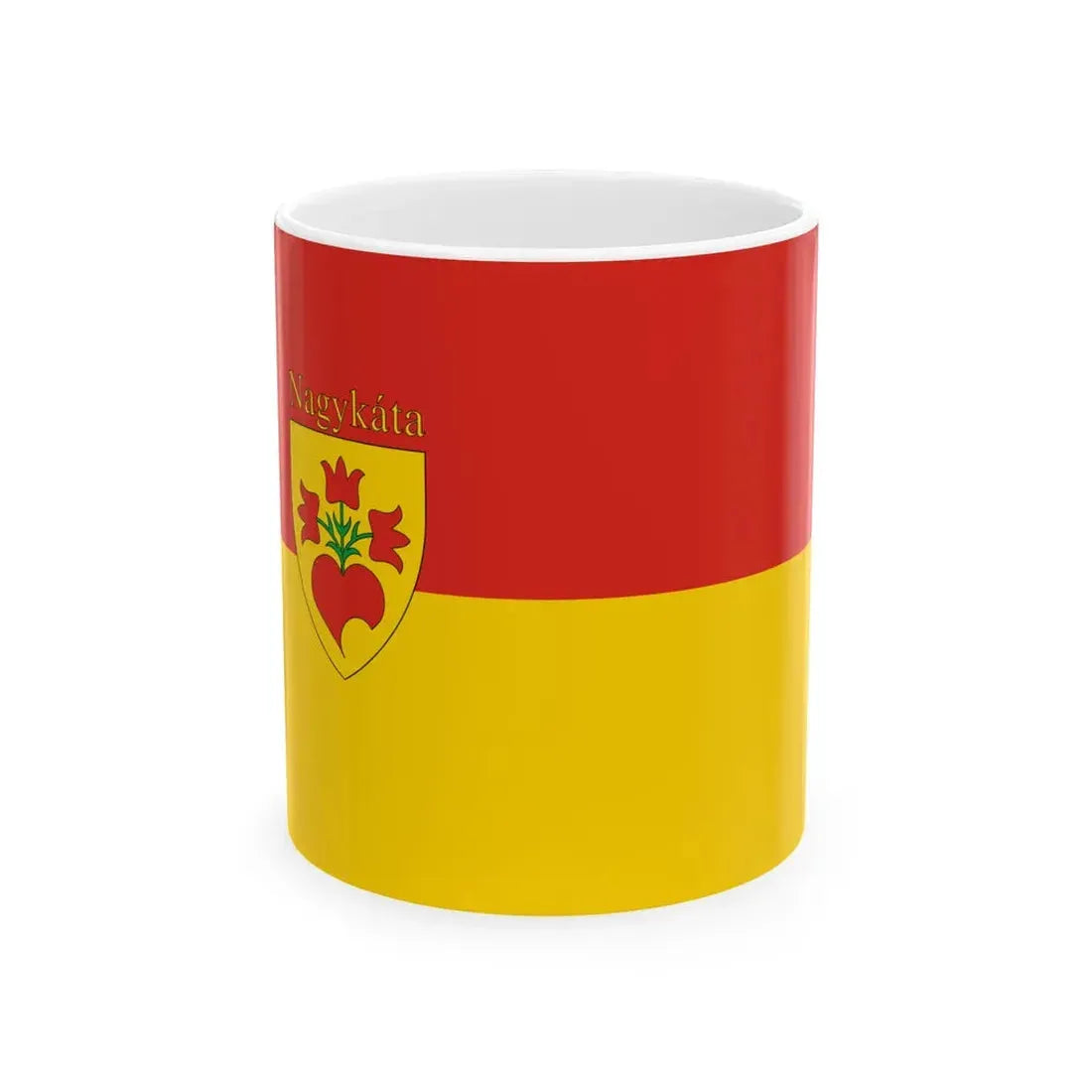 Flag of Nagykata (Hungary) White Coffee Mug 11oz - Go Mug Yourself