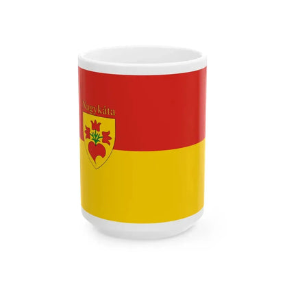 Flag of Nagykata (Hungary) White Coffee Mug 15oz - Go Mug Yourself