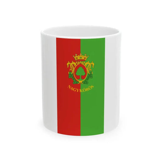 Flag of Nagykoros (Hungary) White Coffee Mug 11oz - Go Mug Yourself