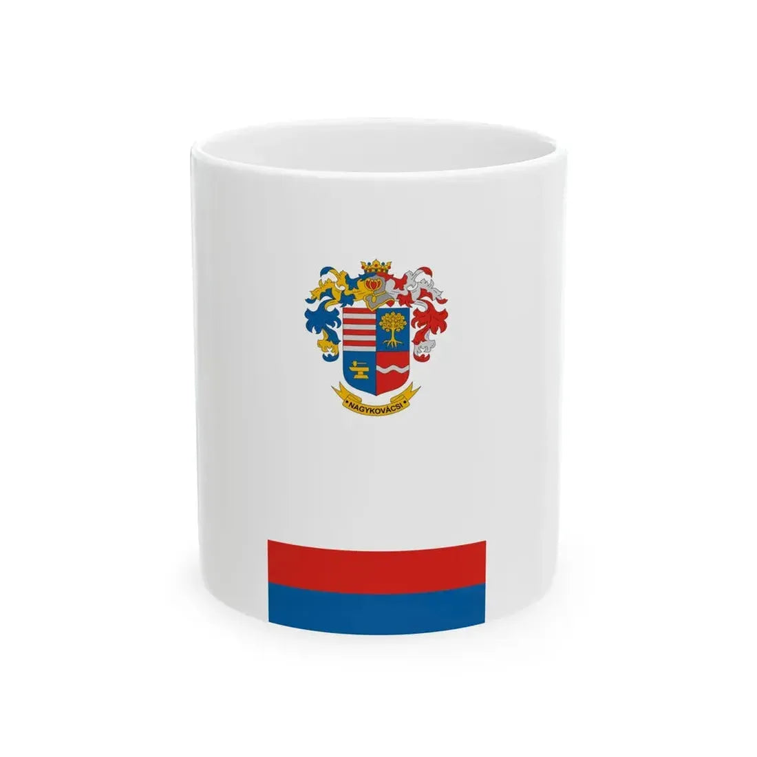 Flag of Nagykovacsi vertical (Hungary) White Coffee Mug 11oz - Go Mug Yourself