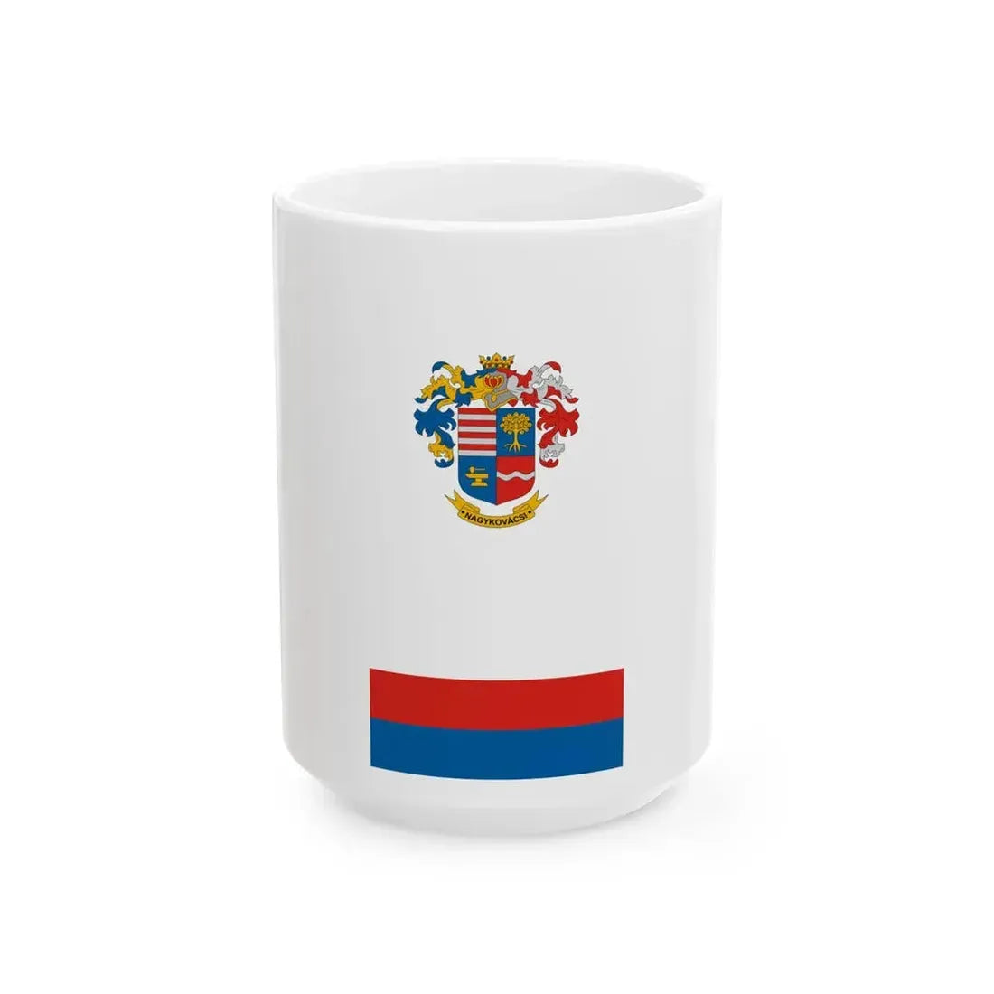 Flag of Nagykovacsi vertical (Hungary) White Coffee Mug 15oz - Go Mug Yourself