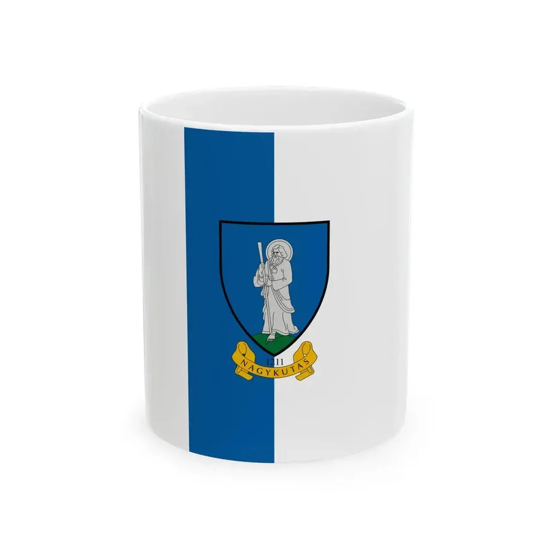 Flag of Nagykutas (Hungary) White Coffee Mug 11oz - Go Mug Yourself