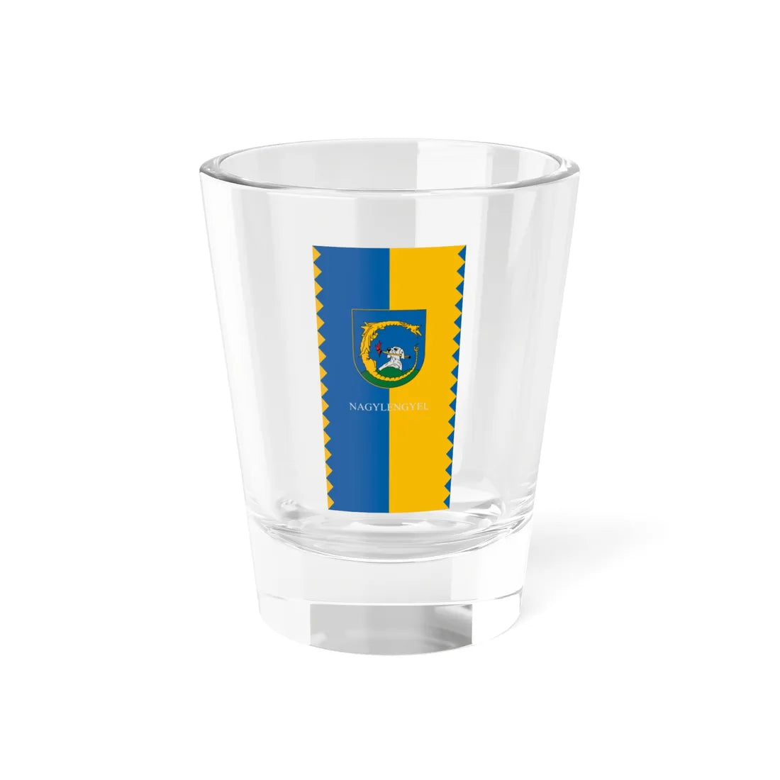 Flag of Nagylengyel variant (Hungary) Shot Glass 1.5oz 1.5oz - Go Mug Yourself
