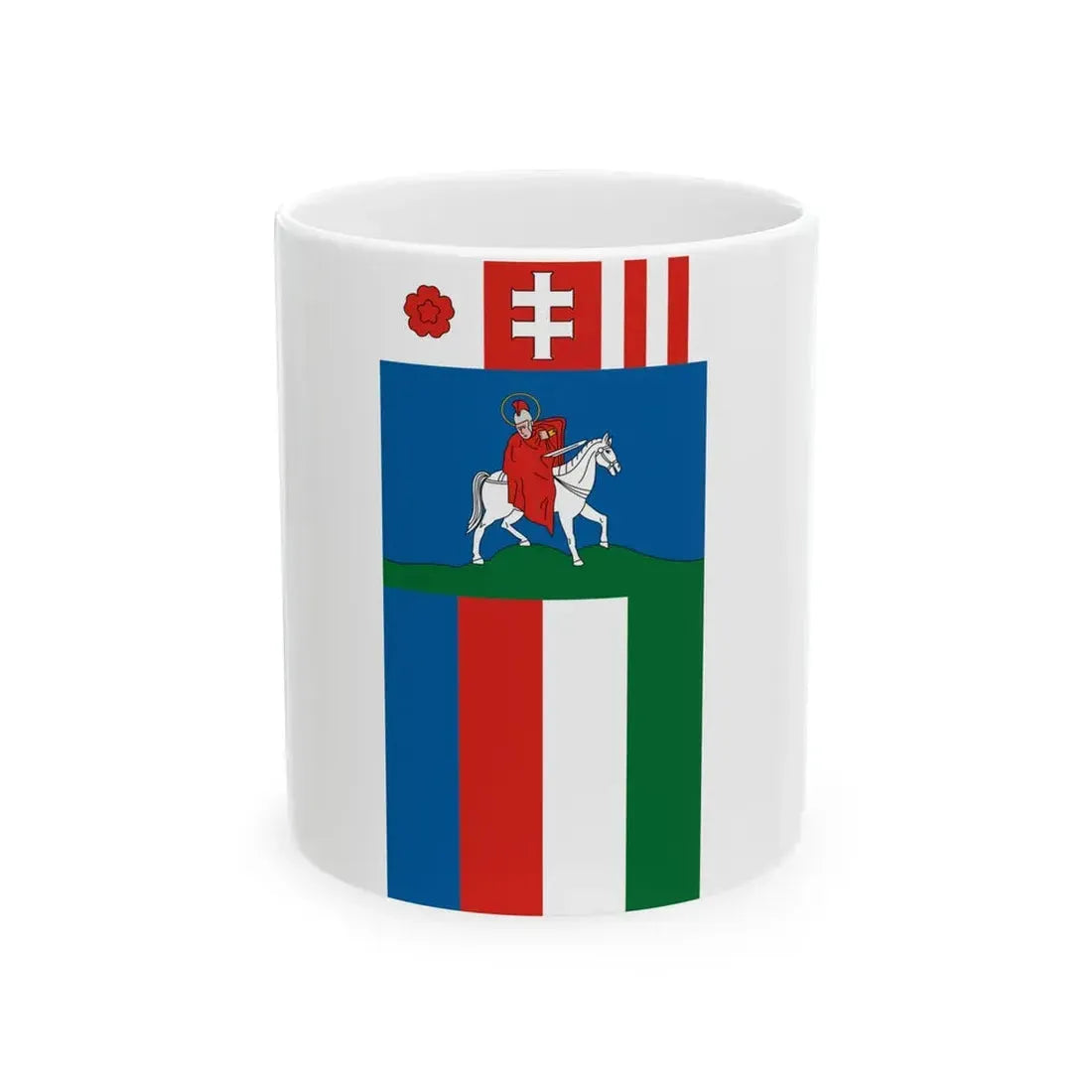 Flag of Nagymaros (Hungary) White Coffee Mug 11oz - Go Mug Yourself