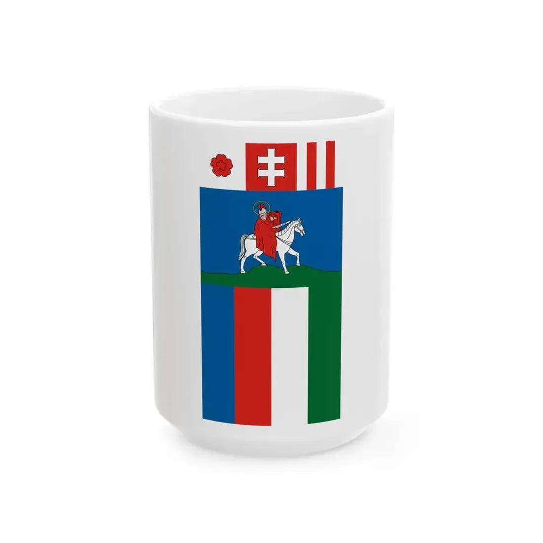 Flag of Nagymaros (Hungary) White Coffee Mug 15oz - Go Mug Yourself
