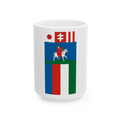 Flag of Nagymaros (Hungary) White Coffee Mug 15oz - Go Mug Yourself