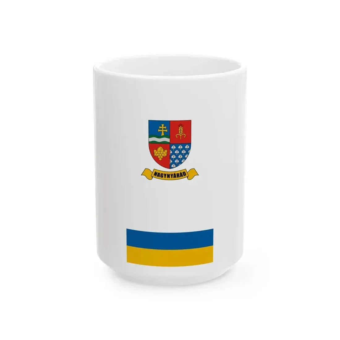 Flag of Nagynyarad (Hungary) White Coffee Mug 15oz - Go Mug Yourself