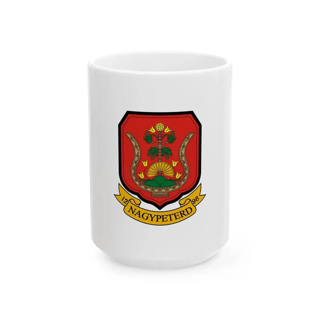 Flag of Nagypeterd (Hungary) White Coffee Mug 15oz - Go Mug Yourself