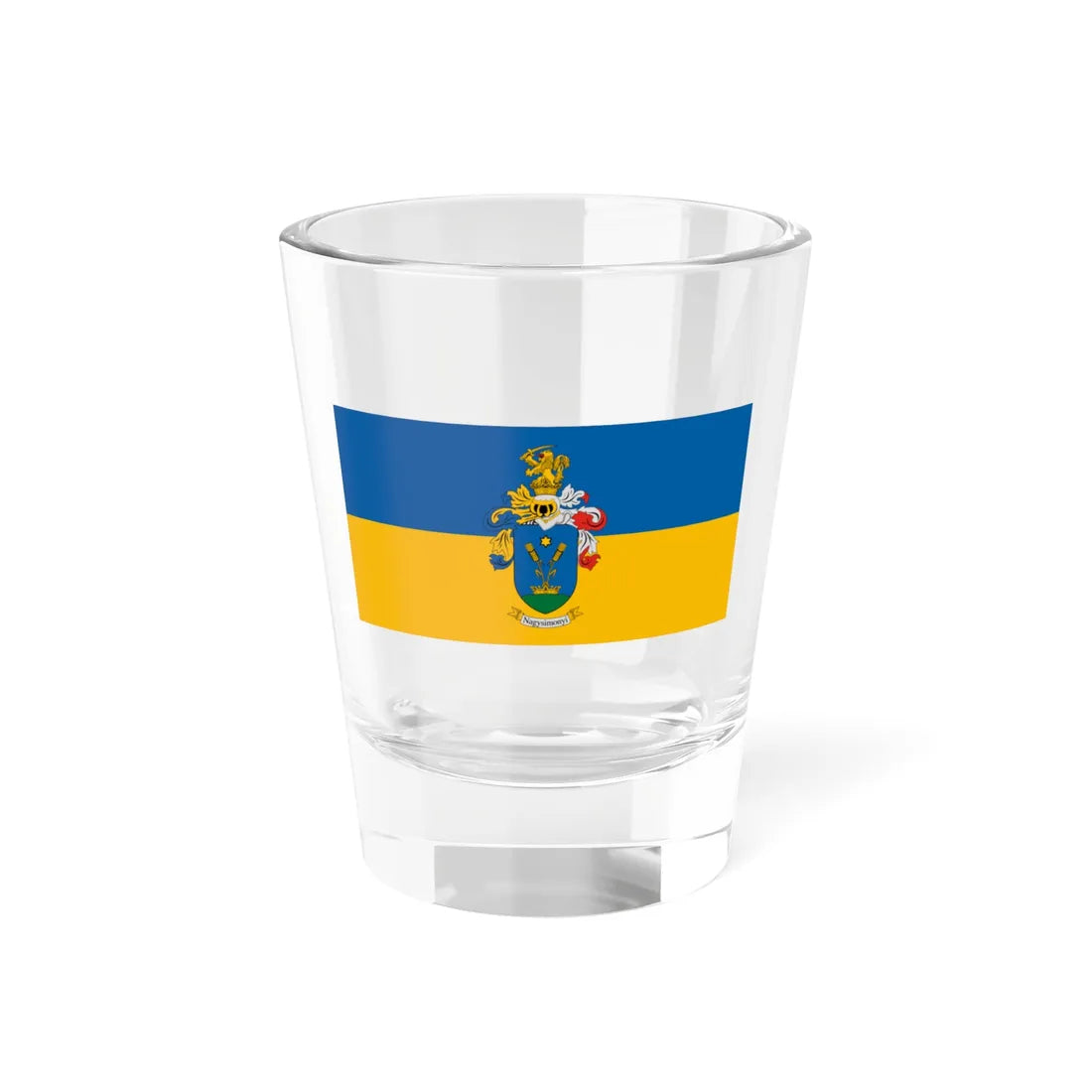 Flag of Nagysimonyi (Hungary) Shot Glass 1.5oz 1.5oz - Go Mug Yourself