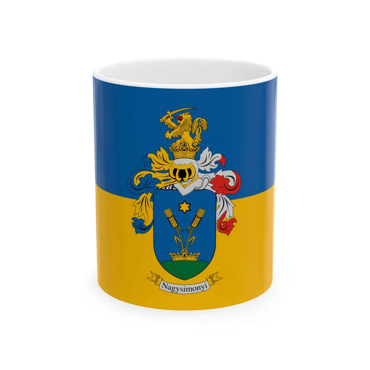 Flag of Nagysimonyi (Hungary) White Coffee Mug 11oz - Go Mug Yourself