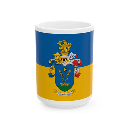 Flag of Nagysimonyi (Hungary) White Coffee Mug 15oz - Go Mug Yourself