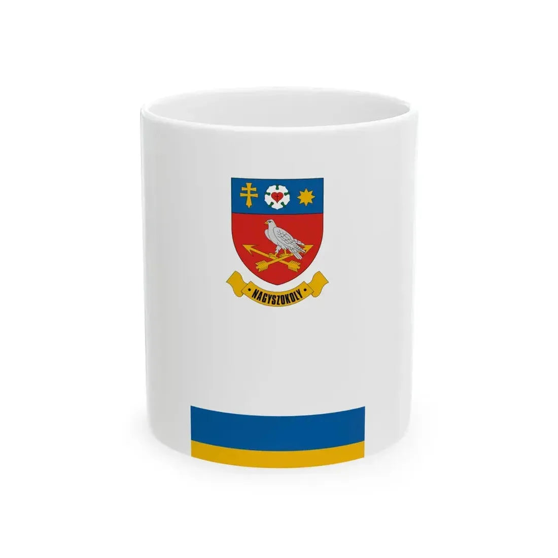 Flag of Nagyszokoly (Hungary) White Coffee Mug 11oz - Go Mug Yourself