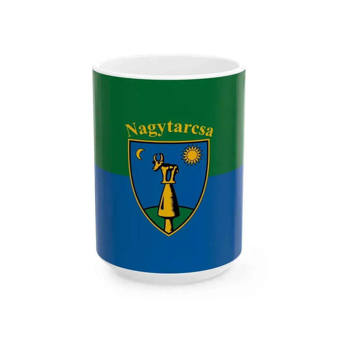 Flag of Nagytarcsa (Hungary) White Coffee Mug 15oz - Go Mug Yourself