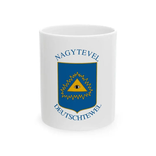 Flag of Nagytevel (Hungary) White Coffee Mug 11oz - Go Mug Yourself