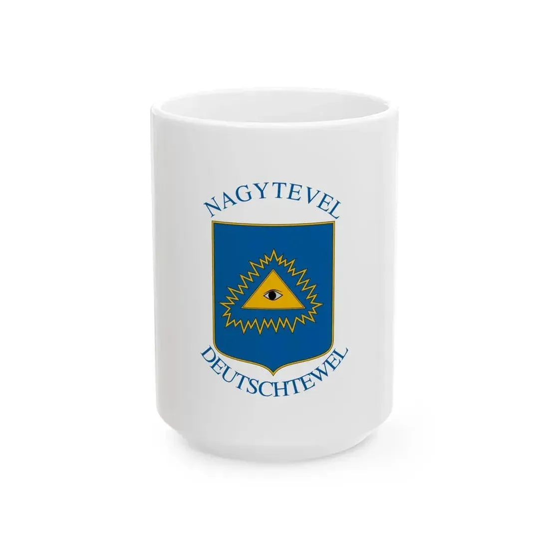 Flag of Nagytevel (Hungary) White Coffee Mug 15oz - Go Mug Yourself