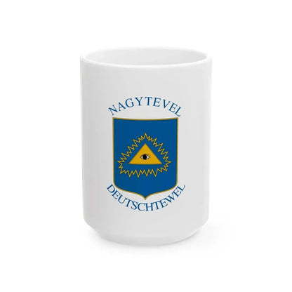 Flag of Nagytevel (Hungary) White Coffee Mug 15oz - Go Mug Yourself