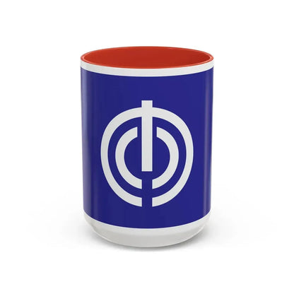 Flag of Naha Okinawa Japan - Accent Coffee Mug 15oz Red - Go Mug Yourself