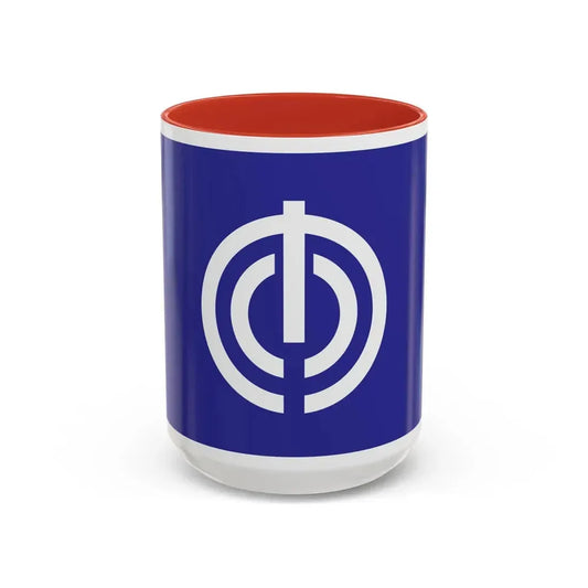 Flag of Naha Okinawa Japan - Accent Coffee Mug 15oz Red - Go Mug Yourself