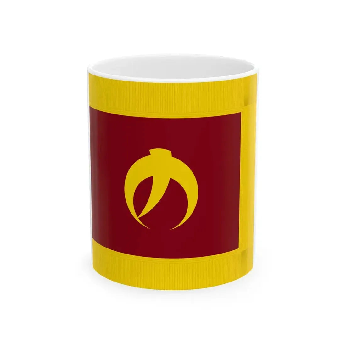 Flag of Naie Hokkaido fringed (Japan) White Coffee Mug 11oz - Go Mug Yourself